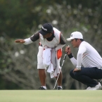 quiban and caddie in 9