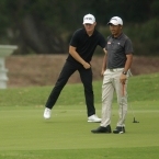 jay bayron miss his putt while o'toole looking in the slope in 11